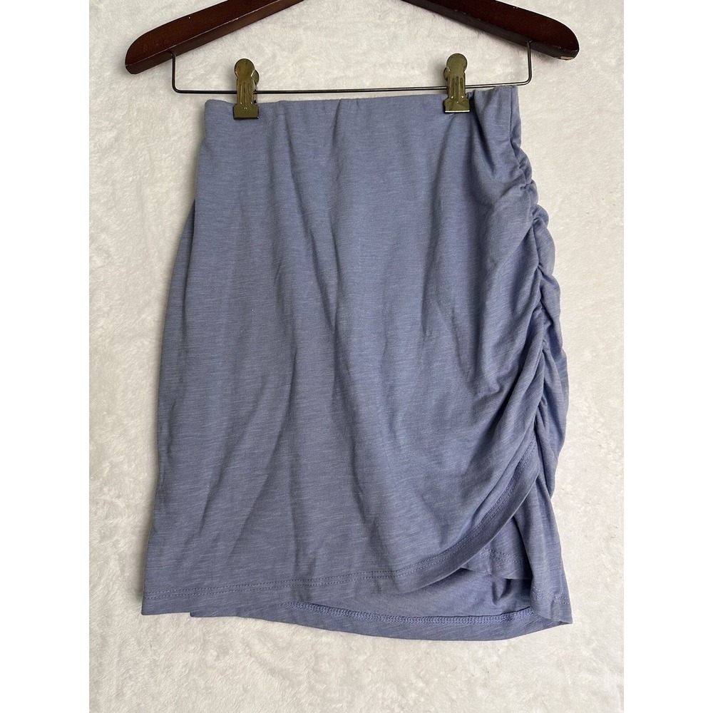Vestique‎ Womens Skirt S Pale Blue Pull On Cinched Side Accent